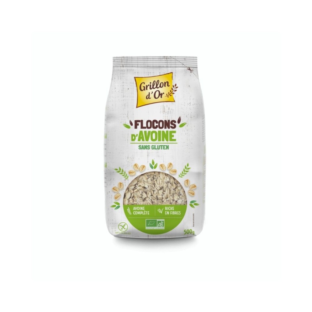 Flocons Avoine Sans Gluten 500gr Grillon Or