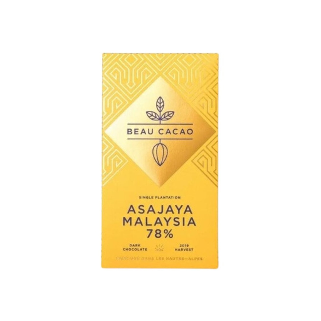Chocolat Noir 78% Asajayan Malaisie 55gr Beau Cacao