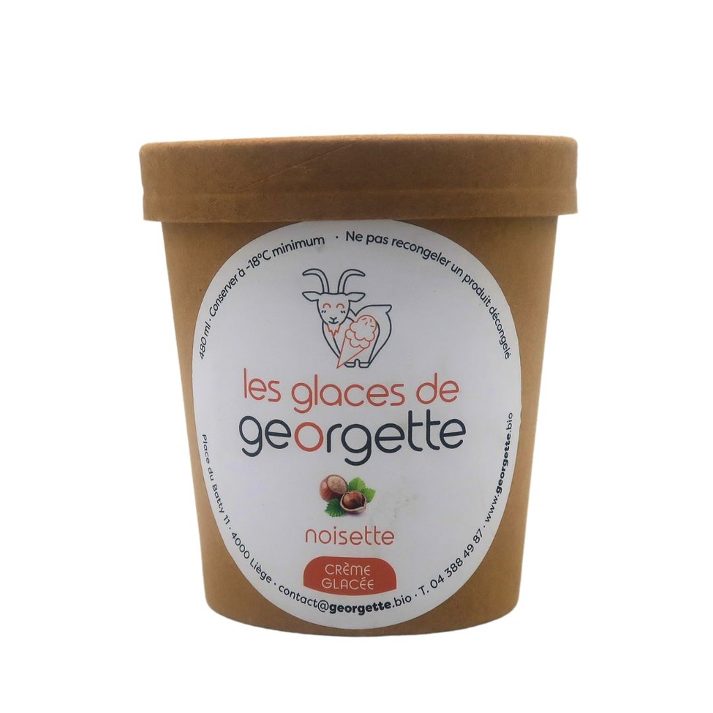 Crème glacée noisette Les Glaces de Georgette 480 ml