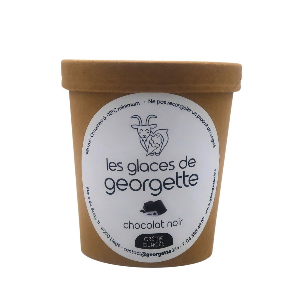 Crème glacée chocolat noir Les Glaces de Georgette 480 ml