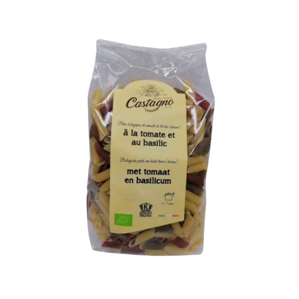 Penne Tricolore Tomate Basilic 500gr Castagno
