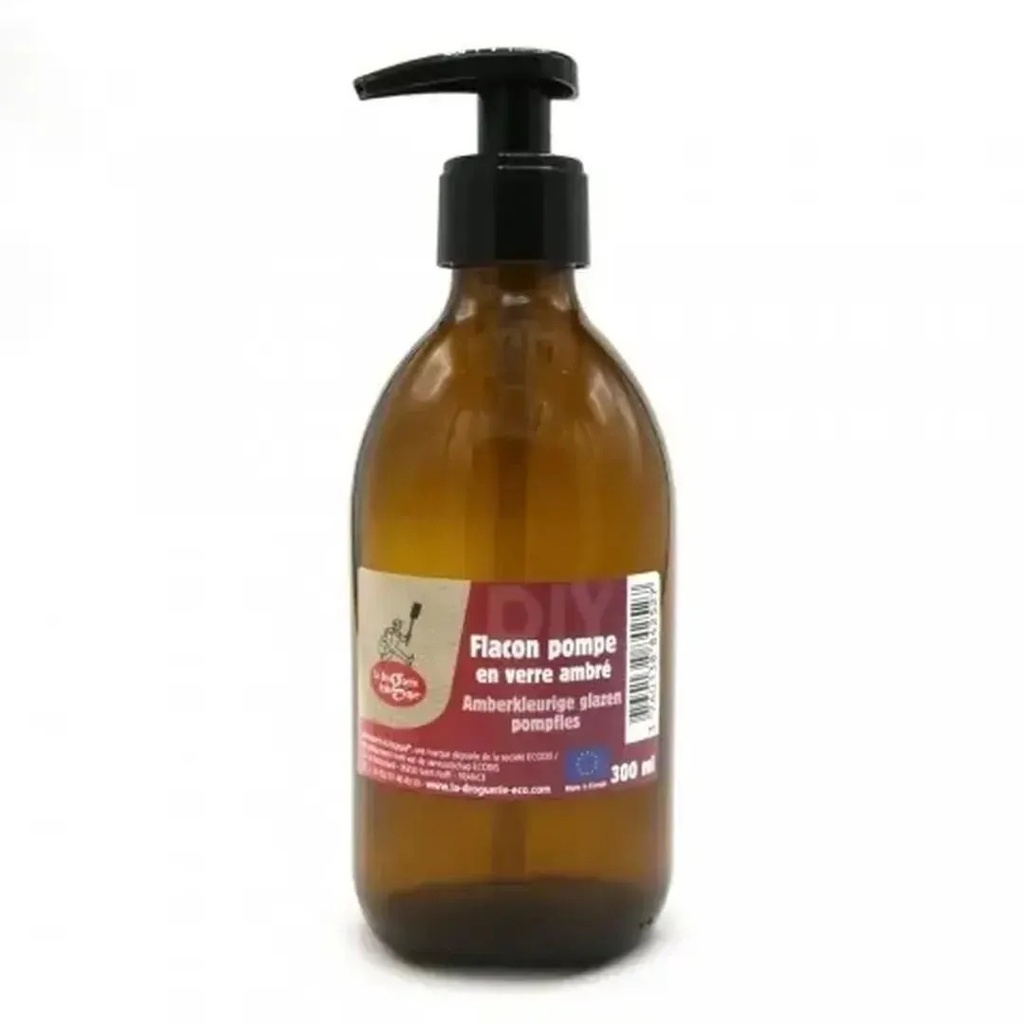 Flacon Pompe Verre Ambré 300ml La Droguerie Ecologique