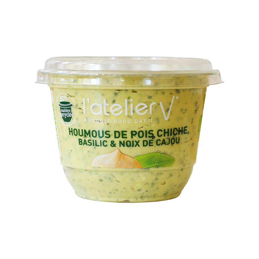 Houmous Pois Chiche Basilic Cajou 150g L'Atelier V