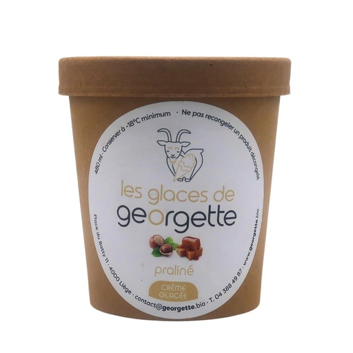 Crème Glacée Praliné 480 ml Les Glaces de Georgette