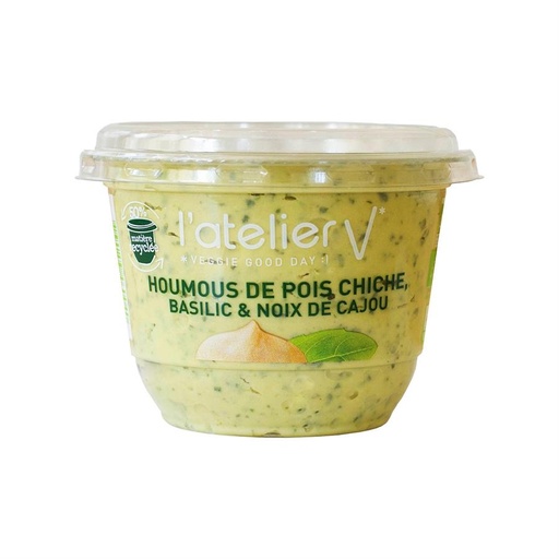 Houmous Pois Chiche Basilic Cajou 150g L'Atelier V
