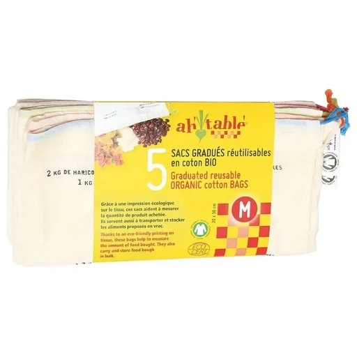 Lot de 5 sacs taille M AH TABLE