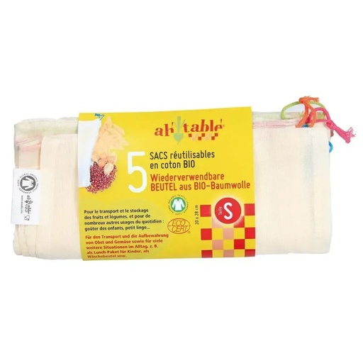 Lot de 5 sacs taille S AH TABLE