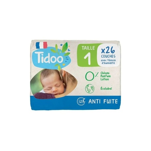 Couche newborn T1 XS (2-5kg) Tidoo 26p