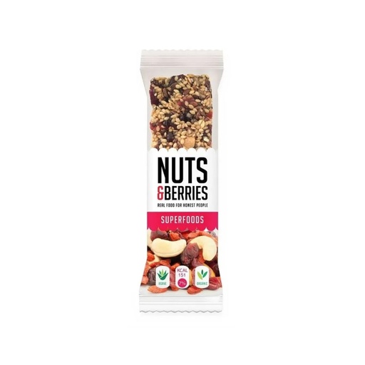 Energy Bar Superfoods 40gr Nuts Berries