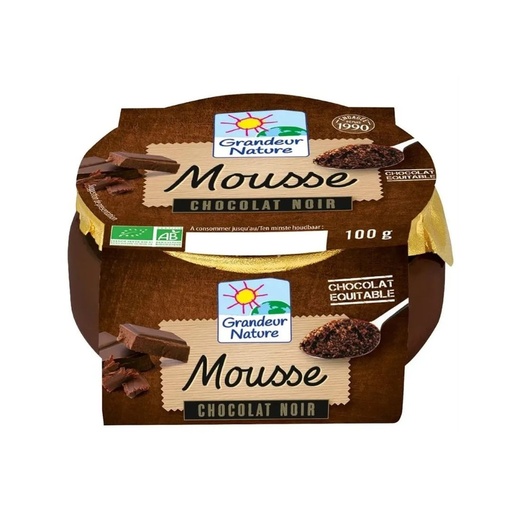 Mousse Chocolat Noir 100gr Grandeur Nature
