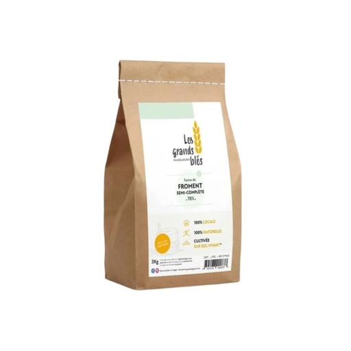 Farine Epeautre Semi Complète 3KG Les Grands Blés