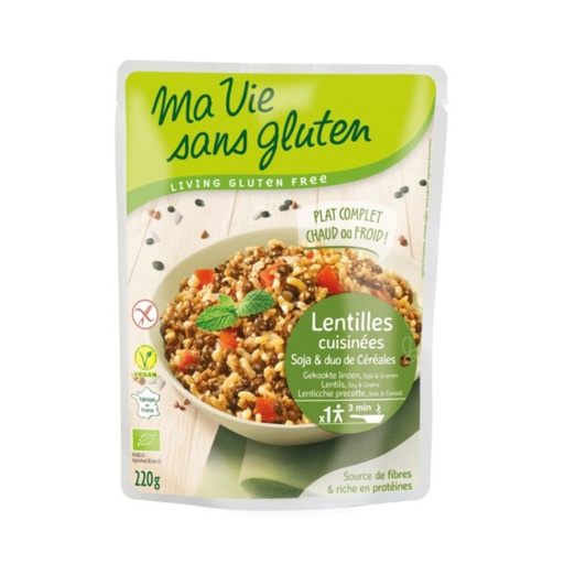 Lentilles Cuisinées 220g Ma Vie Sans Gluten